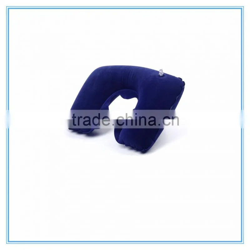 2016 Top quality eco-friendly flocking PVC inflatable pillow for promotion inflatable travel pillow