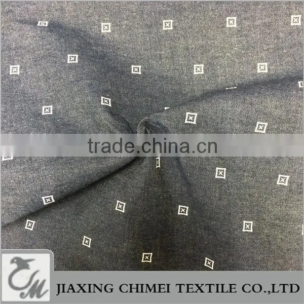 jiaxing Dot printed pattern of cotton denim for denim jacket