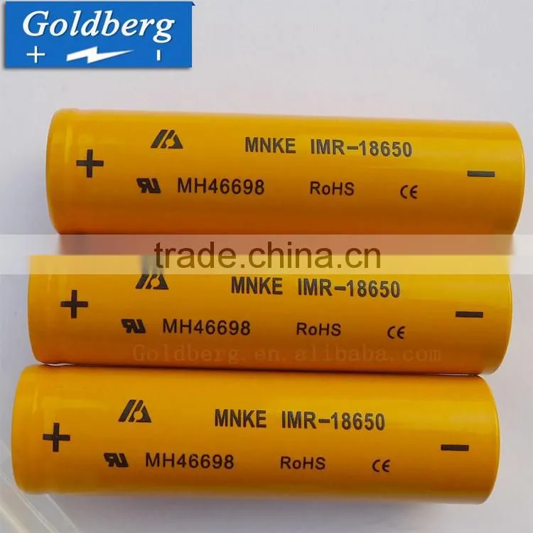 Wholesale full capacity for MNKE 18650 battery mnke imr 18650 1600mah rechargeable battery for kids bike
