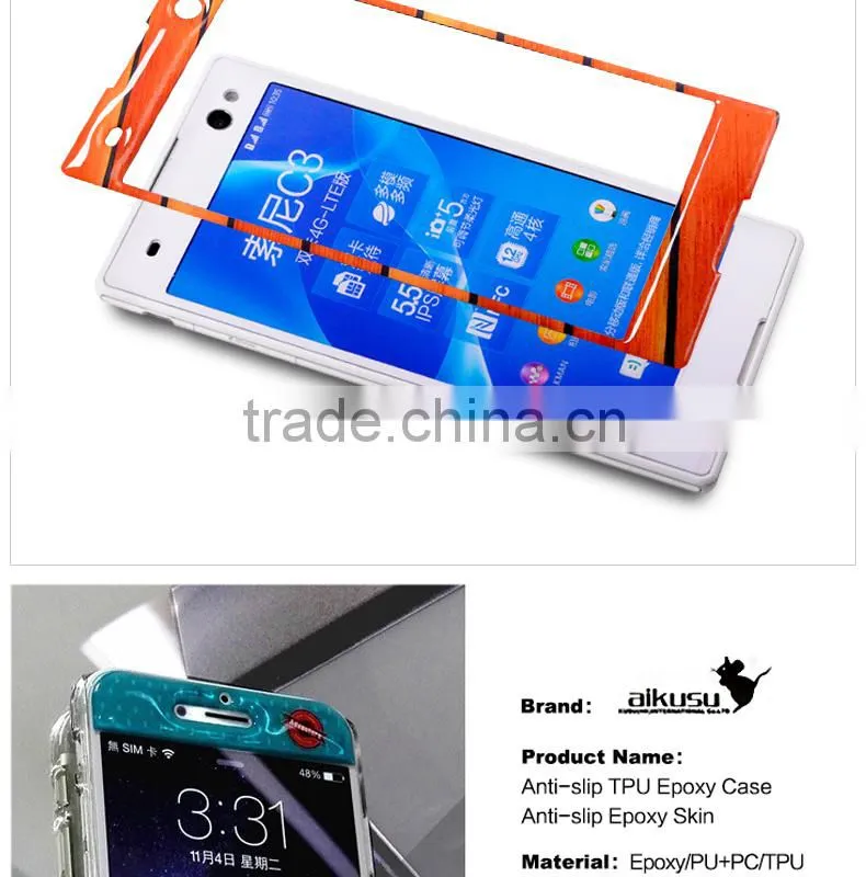 wholesale luxury epoxy gel skin covers for Sony Ericsson C3