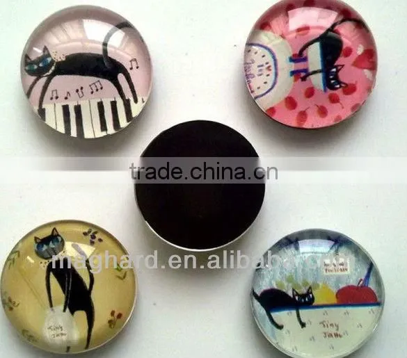 Home Decoration Fridge Glass Magnet Memo Holder