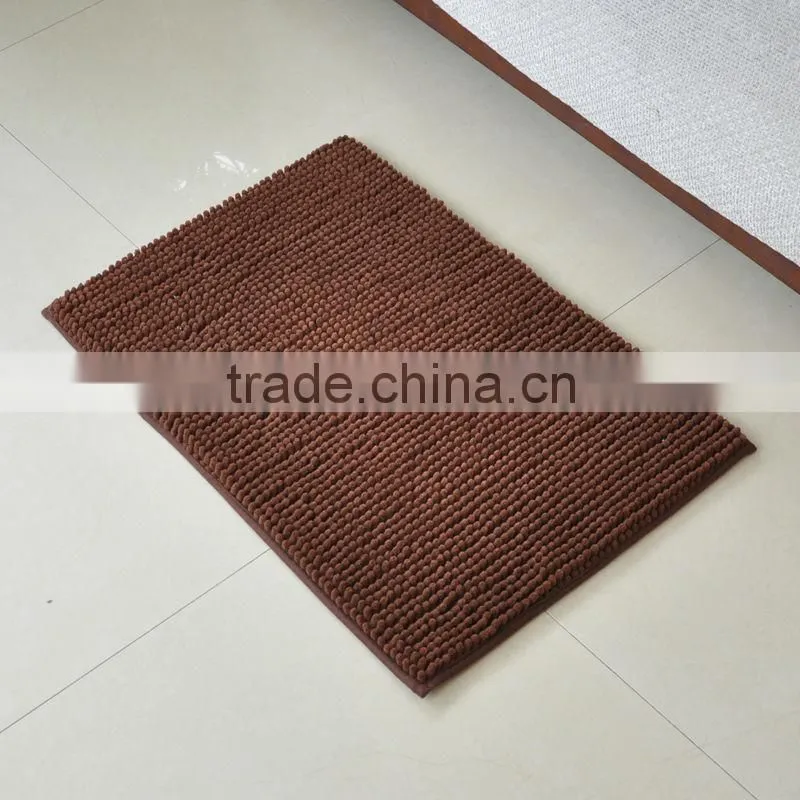 door mat with anti-slip base chenille short pile mat