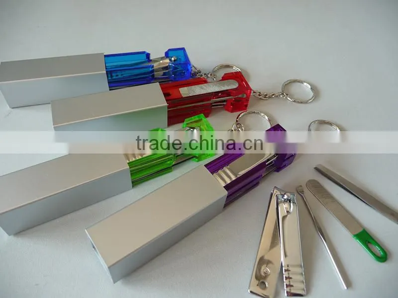 2015 Innovative design Manicure pedicure set with keychain