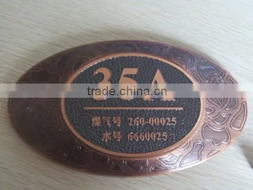 stainless steel metal signage ued in shopfront door number commercial advertising logo