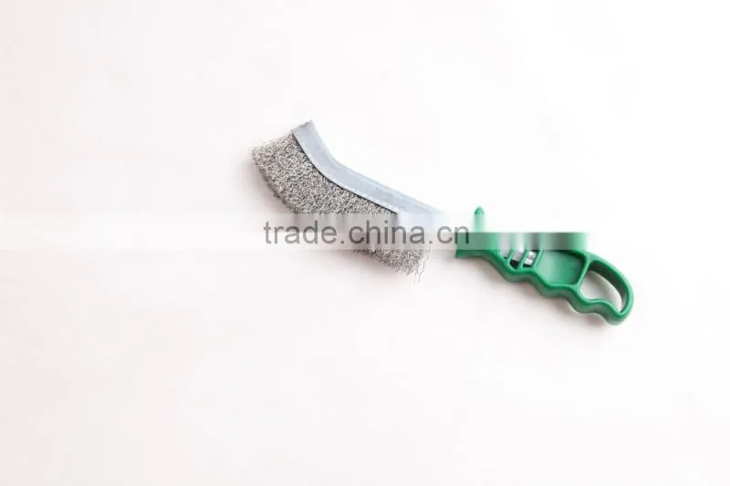 plastic crimped wire hand scratch brushes, length 265 mm 10 1/2"