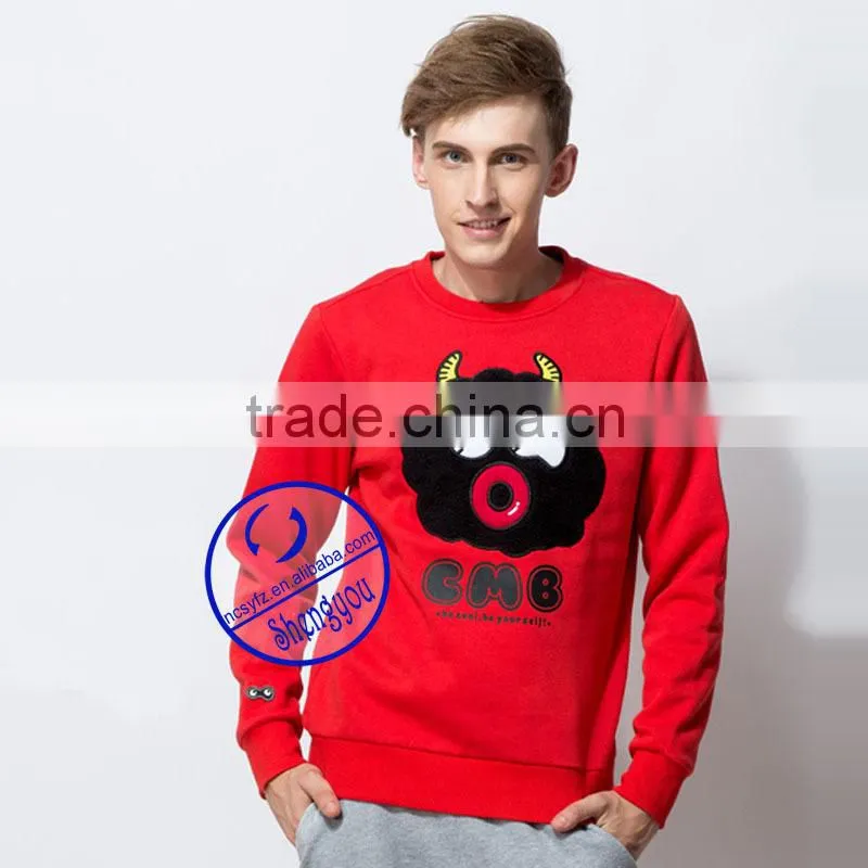 2015 Custom High Quality Mens Pullover Sweatshirts with Printed