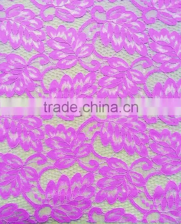 High Quality Nylon/Cotton Flower Lace Fabric For Women Garment T8065