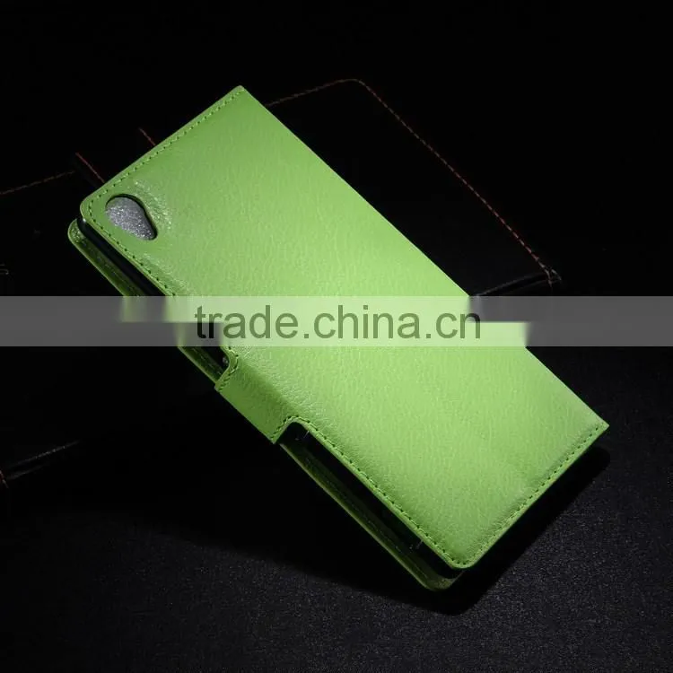 Hot Selling Funky Mobile Phone Leather Flip Wallet Case For Sony Xperia Z3 Ultra