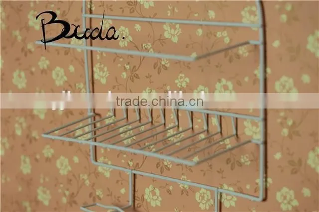 2016 Bouda popular metal wire bathroom hanging shelf with cheap price