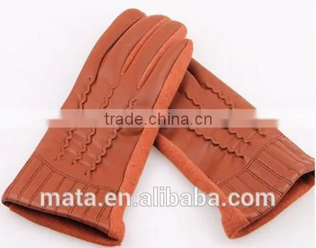 Fashionable Warm Micro Velvet Leather Touch Screen Gloves