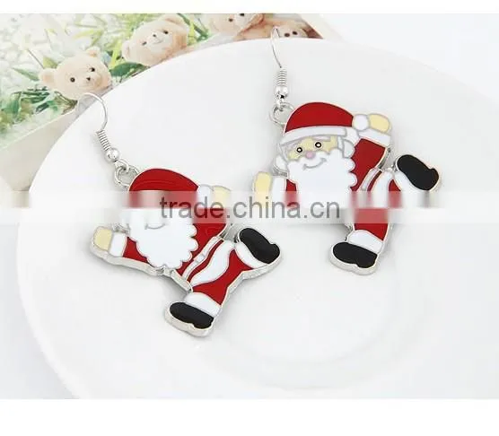 New 2013 promotion Christmas motif ornaments santa claus wholesale earring