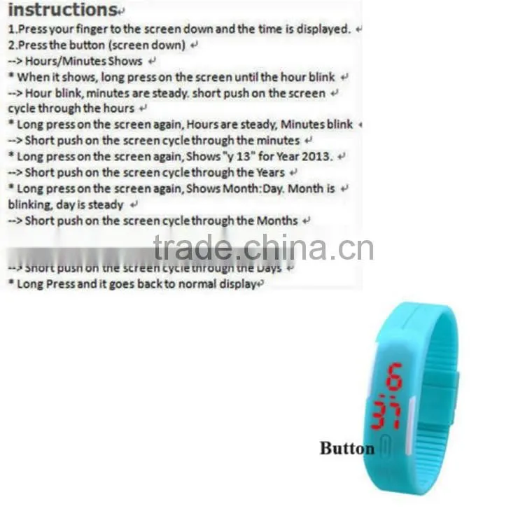 LED Waterproof Date Bracelet Digital Sport New blink time watch