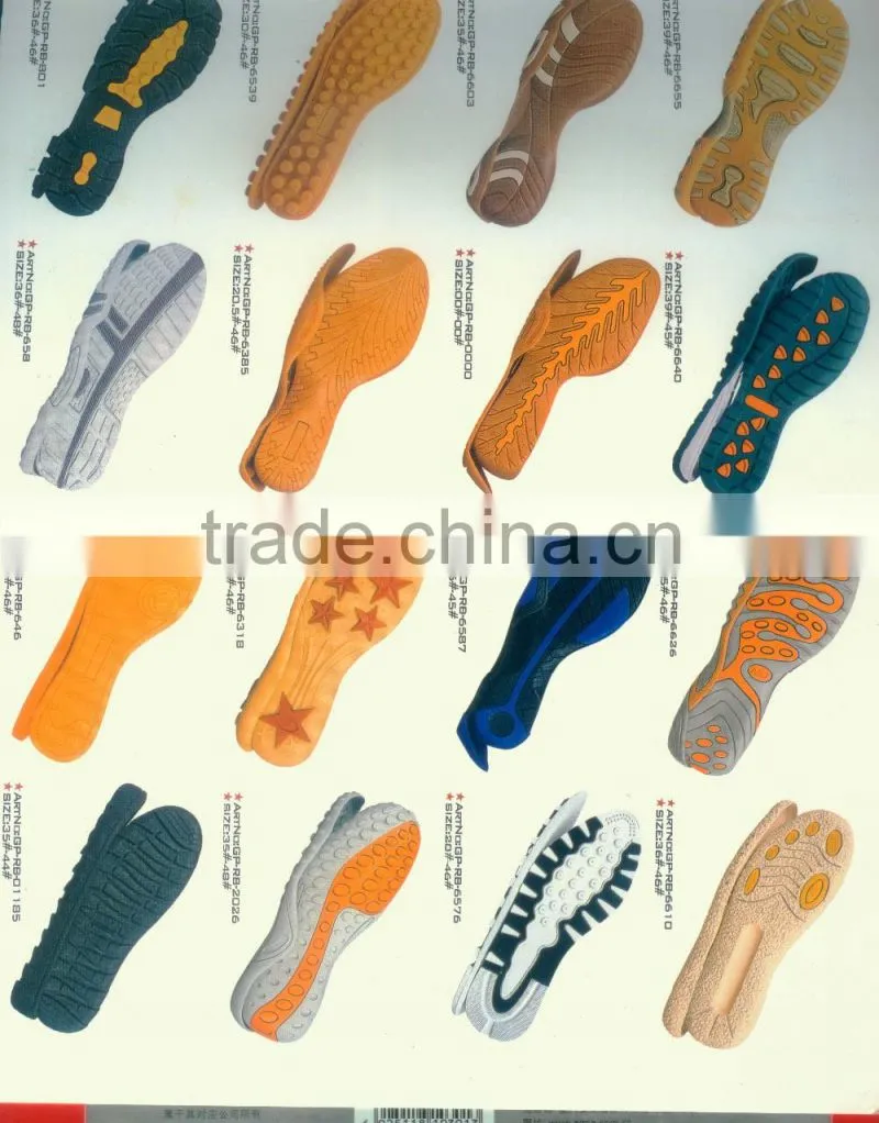 new design hiking leisure fashion pattern rubber and eva sole second hand mold