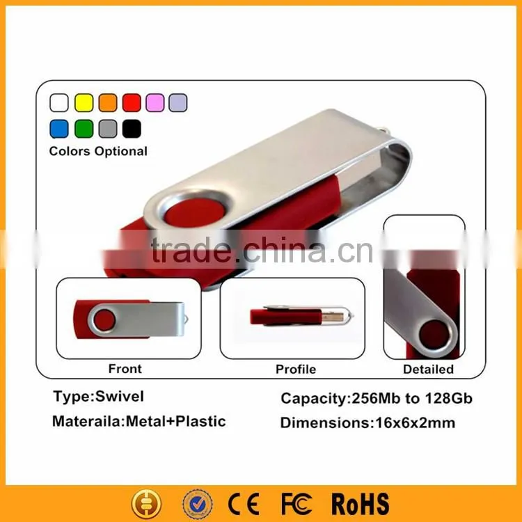 Classic promotional gifts swivel usb free logo impriting