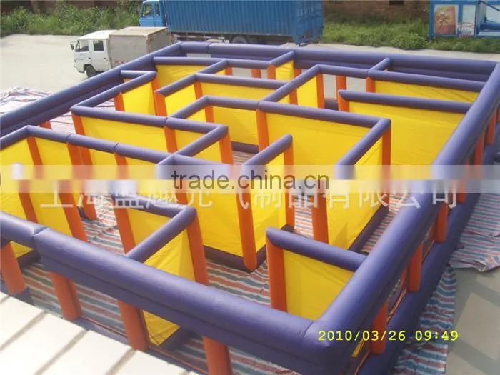 Newdesign inflatable labyrinth maze game for amusement park