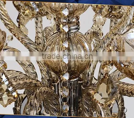 Good Quality K9 Crystal Chandelier Living Room Chandelier,Dining Room Chandelier light with 5 lights Cognac color