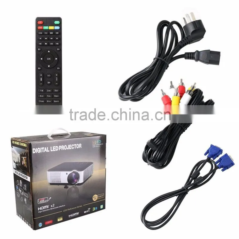 New 5.8 Inch LCD High Resolution WXGA 1280x800 Support 1080P 2800 Lumens LED Mini Proyector Tv
