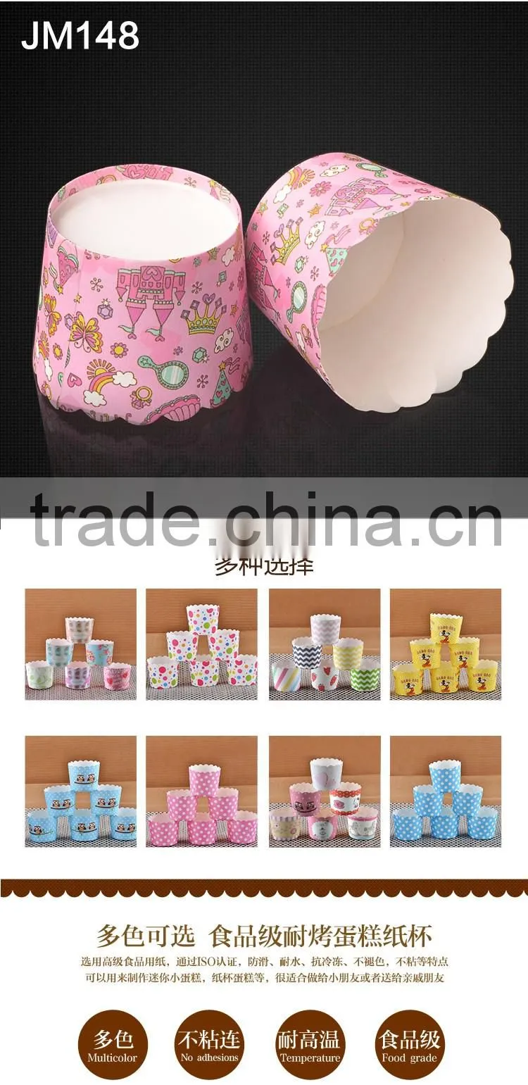 JM148 BAKEST medium castle pattern high temperature resistance muffin cake paper cup high quality baking tools