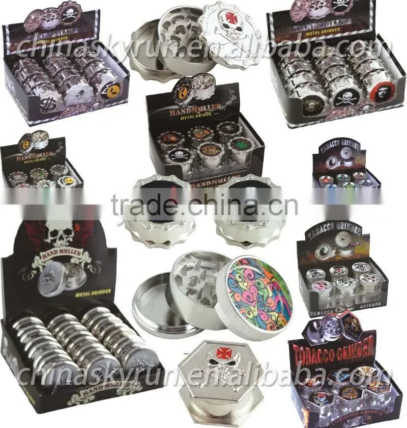3pc painted plastic herb grinder tobacco grinder high quality
