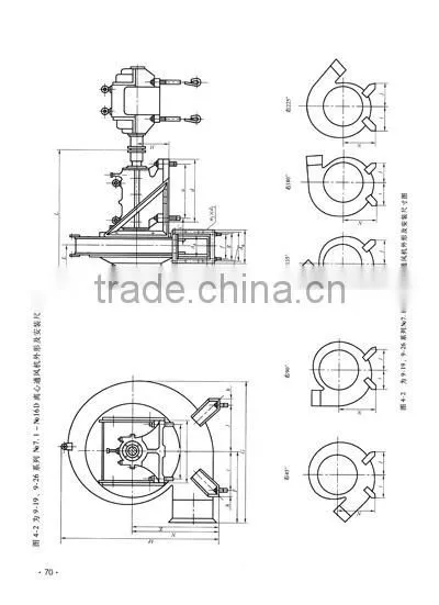 DZ-2 series high pressure centrifugal Fan/high pressure centrifugal fan/factory ventilation blower fan/ventilator