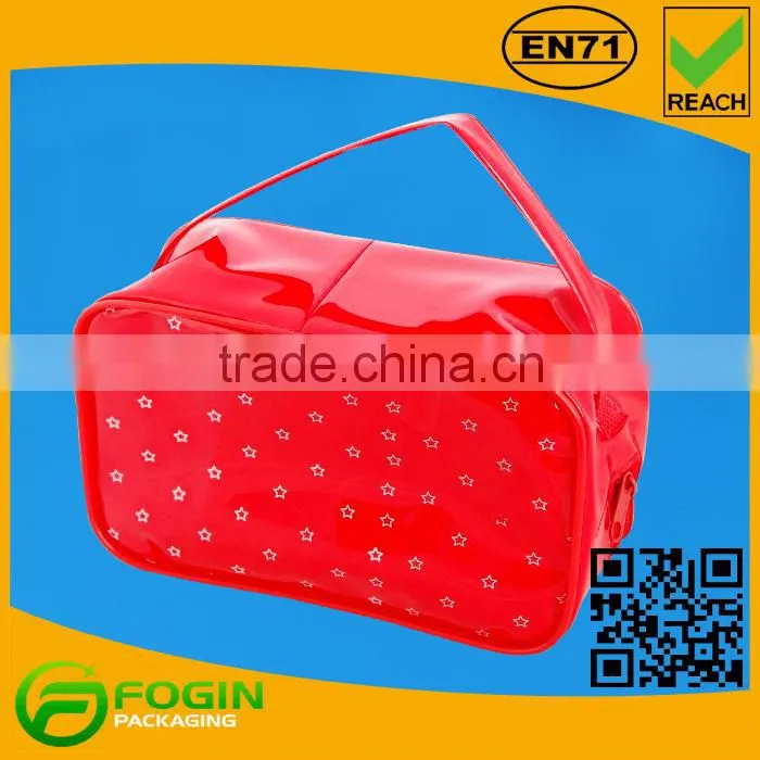 pvc professional makeup case with inner mesh