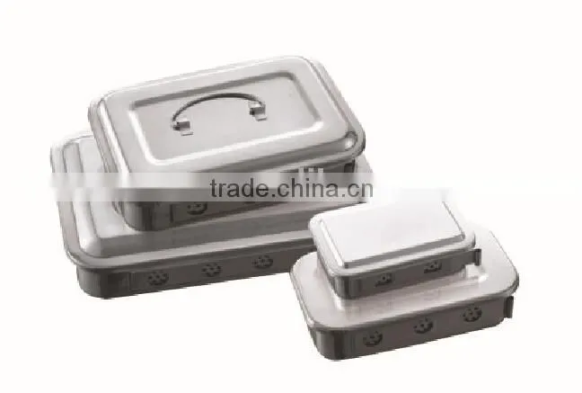 MK03-716 Hospital Surgical Medical Stainless Steel Medical Hollow Ware Instruments Sterilization Tray Side with Hole