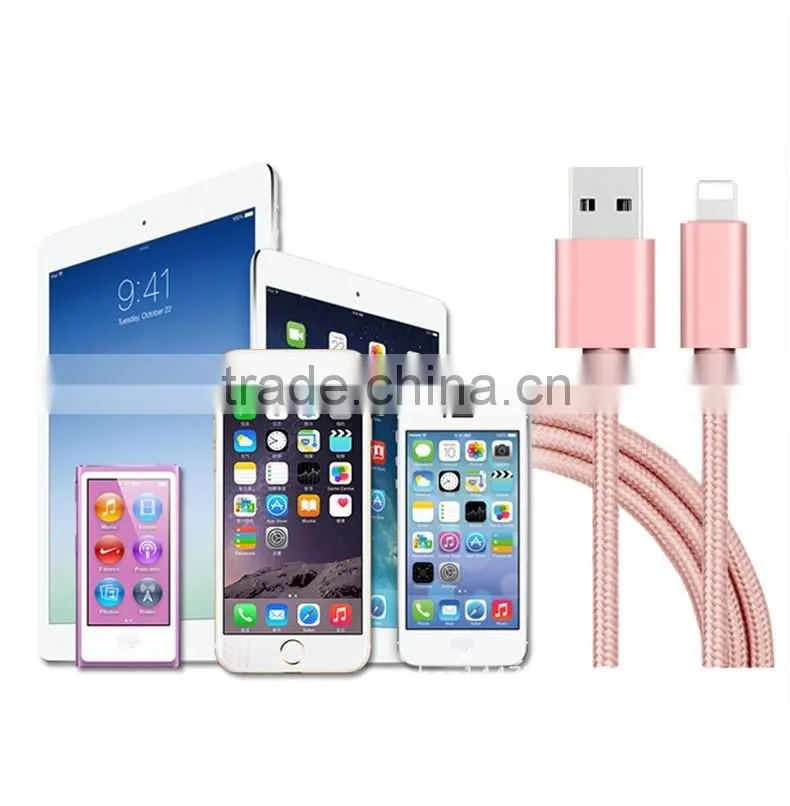 Nylon Braided high speed usb data cable for iphone 8Pin usb cable