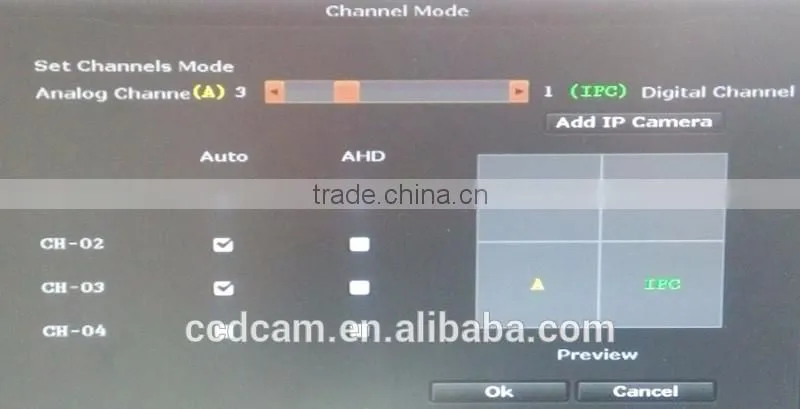 4 Channals 720P cctv camera system IR Night Vision dvr kit