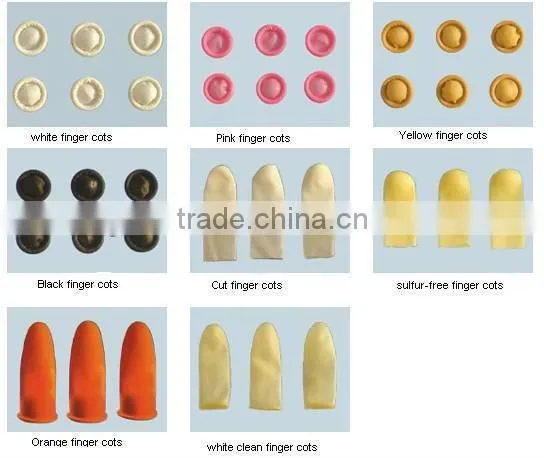 ESD Cleanroom Nitrile Natural Latex Finger Cots Anti-static Beige Finger Cot