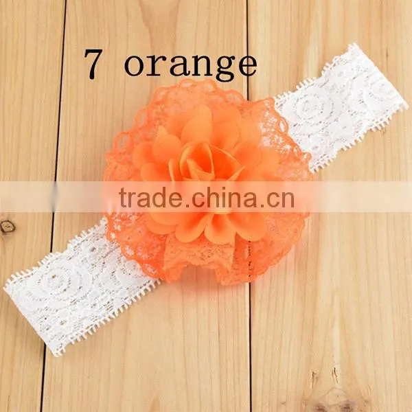 knit newborn flower lace cheap price girls knitted headband