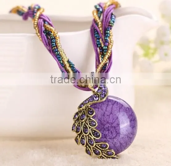 National wind m weaving necklace restoring ancient ways Sweater chain
