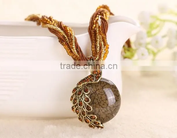 National wind m weaving necklace restoring ancient ways Sweater chain