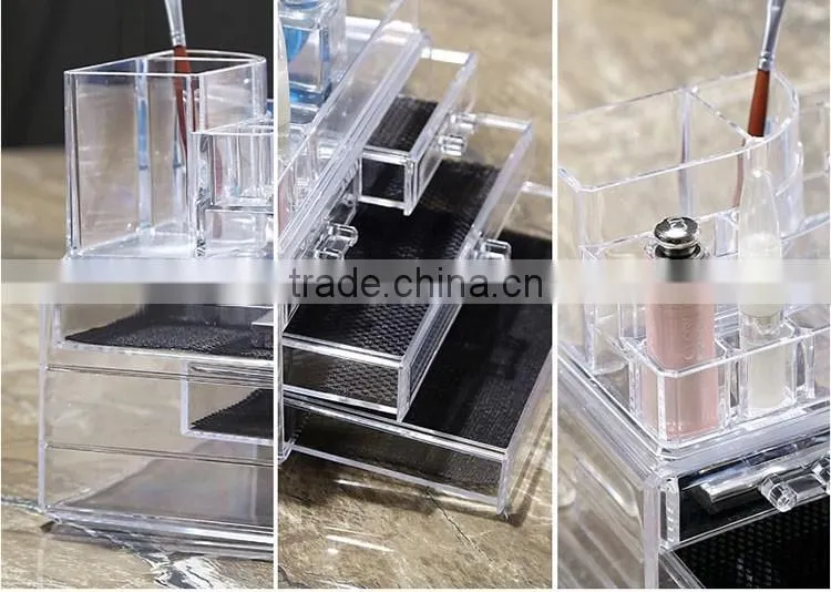 Hot sale acrylic jewelry & cosmetic storage display boxes