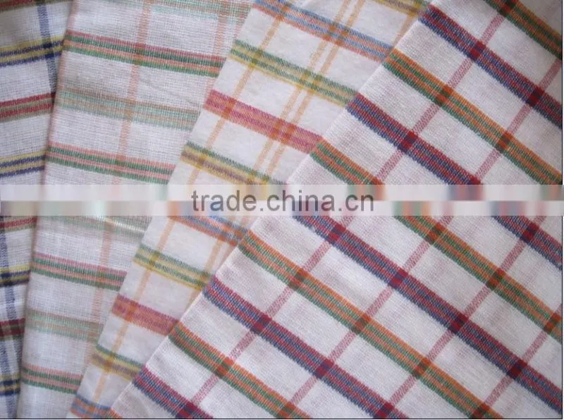Checked cotton tea towel