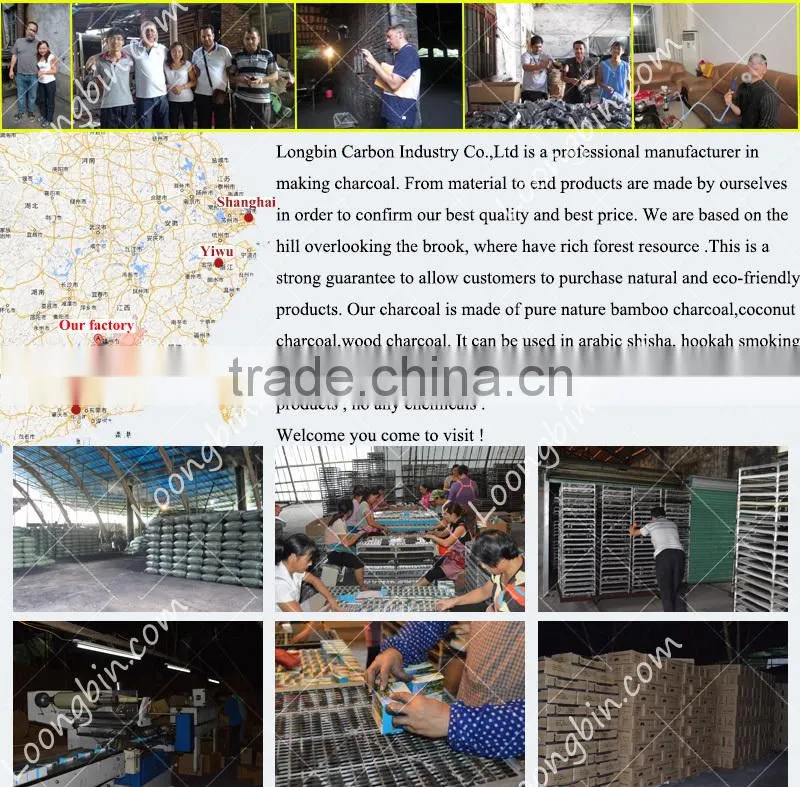 2016 hot sale high caloric 8000cal, burning 2 hours natural charcoal for sheesha, hookah