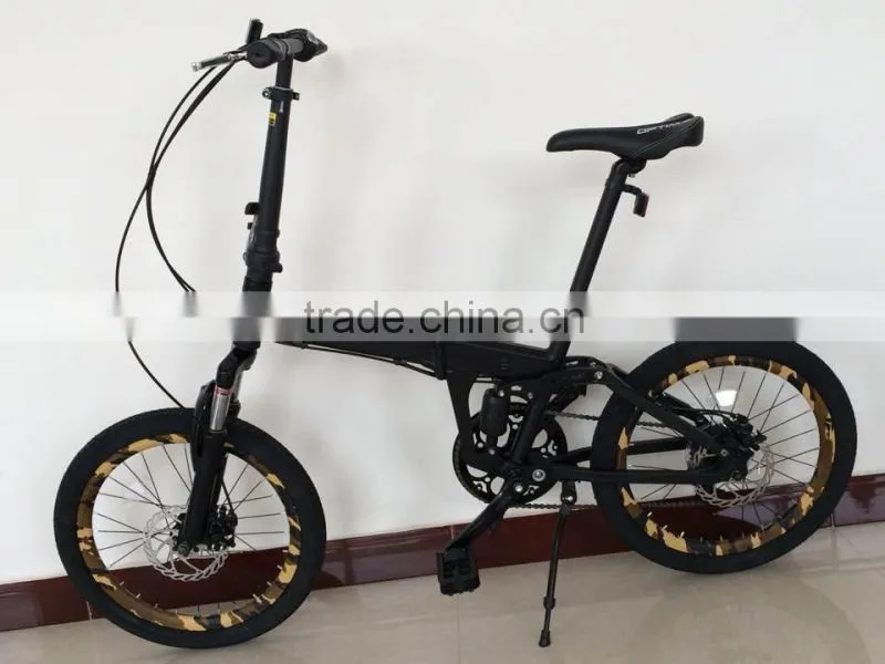 Alloy 6 speed alloy frame carbon folding bike