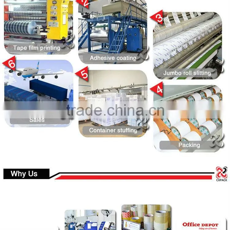advertising single sided self-adhesive clear opp tape