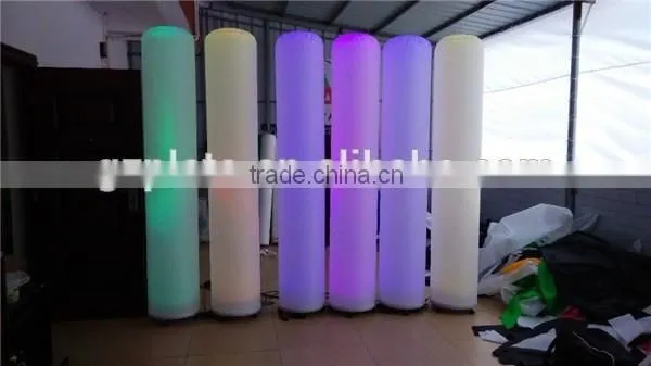 colorful advertising inflatable led tube for road decoration