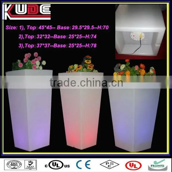 LED illuminated home decoration luminous flower pot/large decorative flower pot