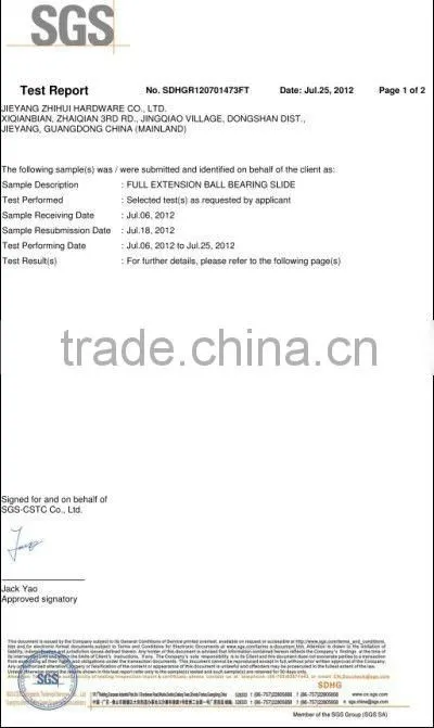 ZY:45mm ( 1.2*1.2*1.5mm ) Ball Bearing Slide Rail