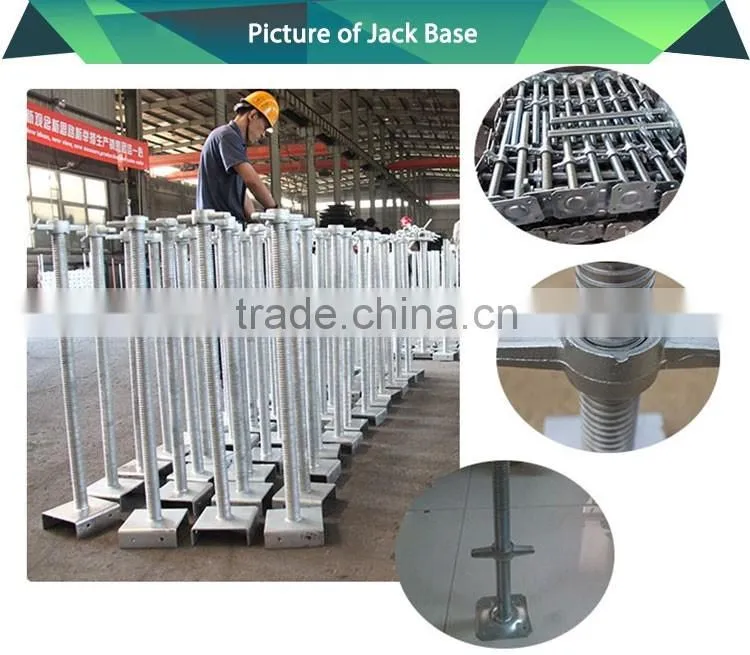 Hot dipped galvanized adjustable jack base