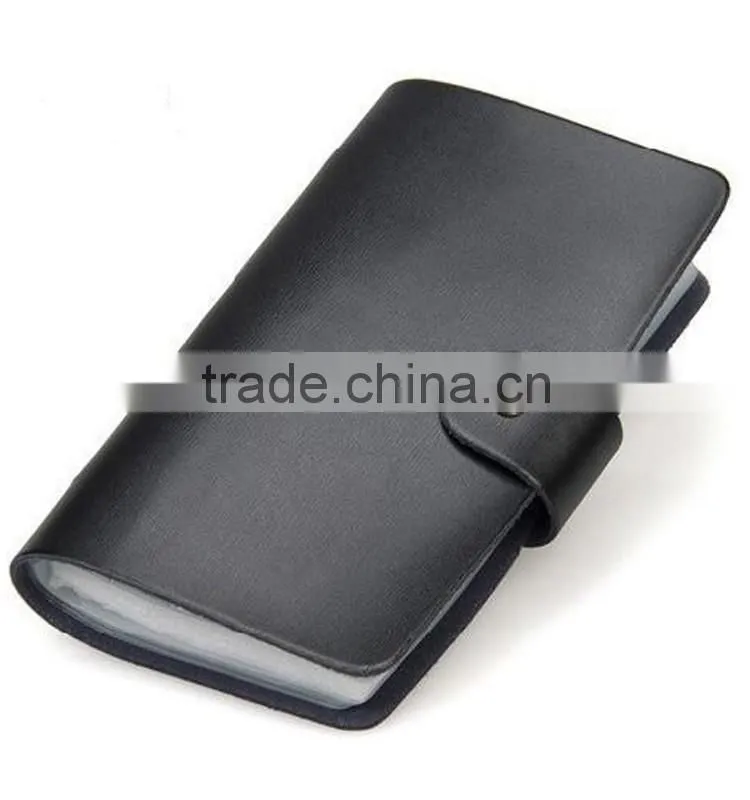 Business fashion waterproof stud closure card leather book OEM order welcome