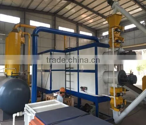 ISO dingfeng continuous waste tire oil pyrolysis plant