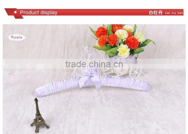 Elegant satin baby clothes hanger stand
