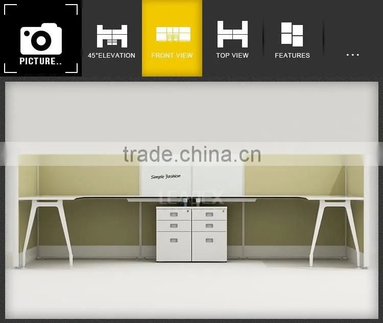 Hot sale modern design office modular workstations for 2 person