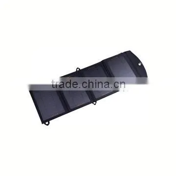 14w folding amorphous solar wireless mobile phone charger