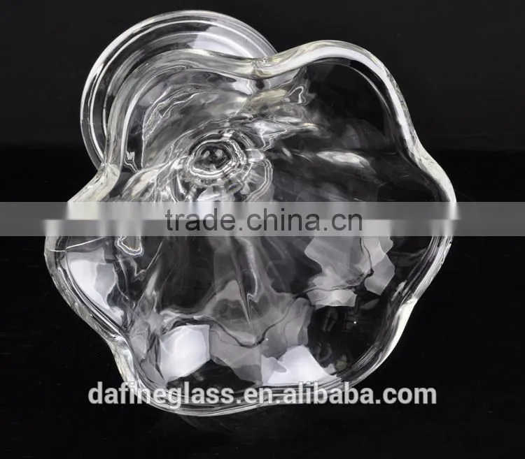240ml Creative transparent flower shape glass ice cream cup dessert bowl