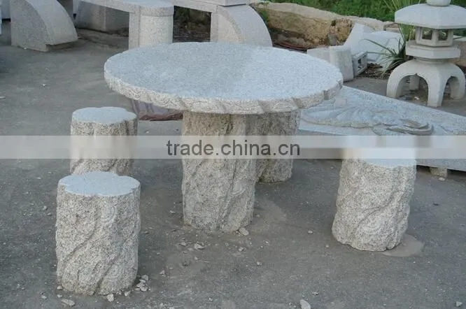 Hot sale black and yellow granite stone bench