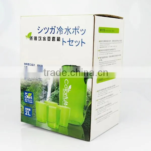 2 L clear jug kettle/Plastic pitcher/water pitcher with 4 cups