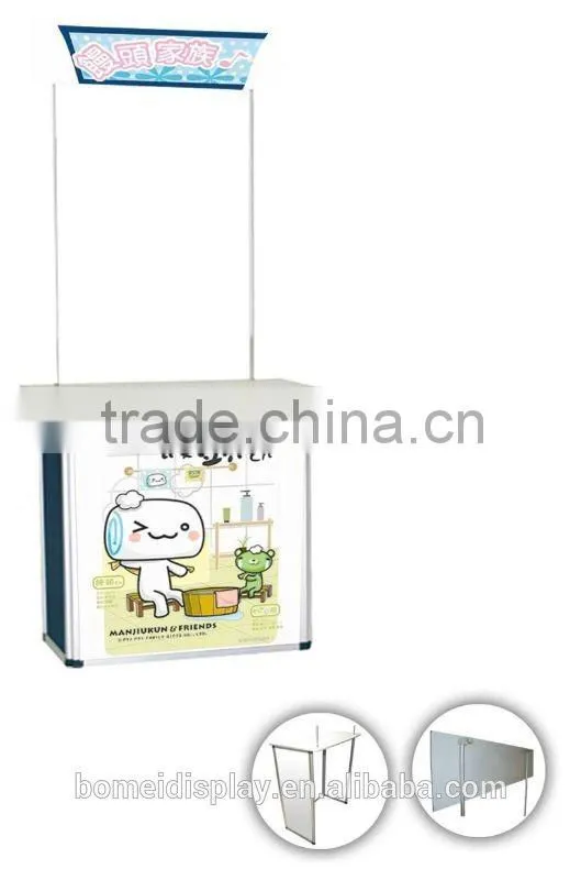 Portable aluminum customized collapsible folding advertising table